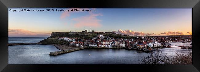  Whitby Harbour Framed Print by richard sayer