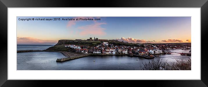  Whitby Harbour Framed Mounted Print by richard sayer
