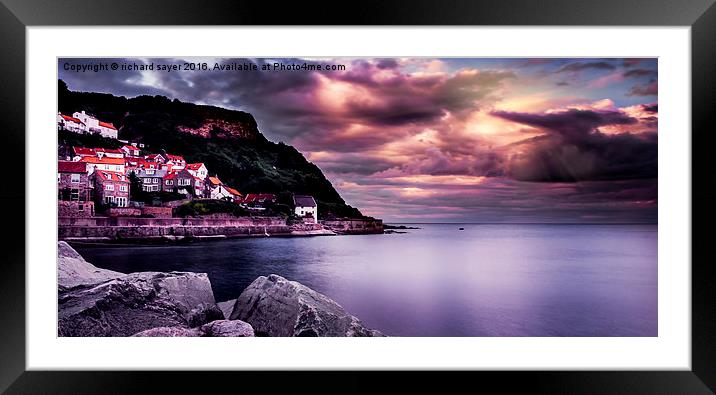  Runswick Bay Framed Mounted Print by richard sayer