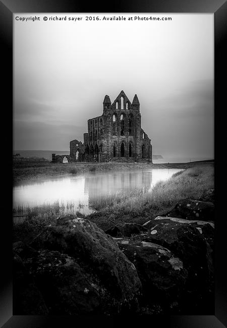 Whitby Abbey Framed Print by richard sayer