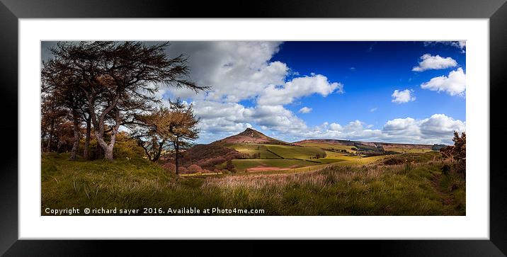 Roseberry Vista Framed Mounted Print by richard sayer