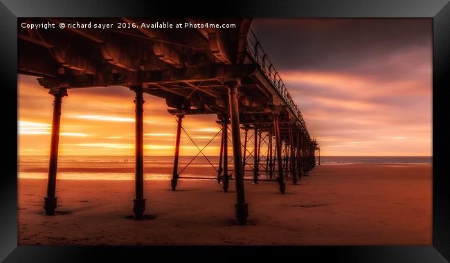 Under the Board Walk Framed Print by richard sayer