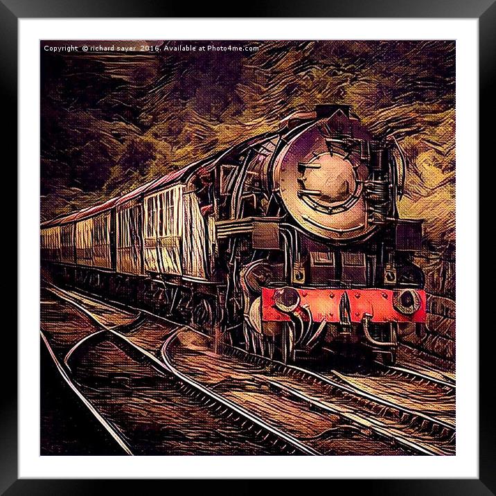 Steam Journey Framed Mounted Print by richard sayer