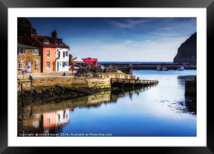 Beside the Seaside Framed Mounted Print by richard sayer