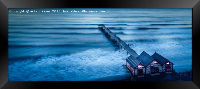 Into the Deep Blue Framed Print by richard sayer