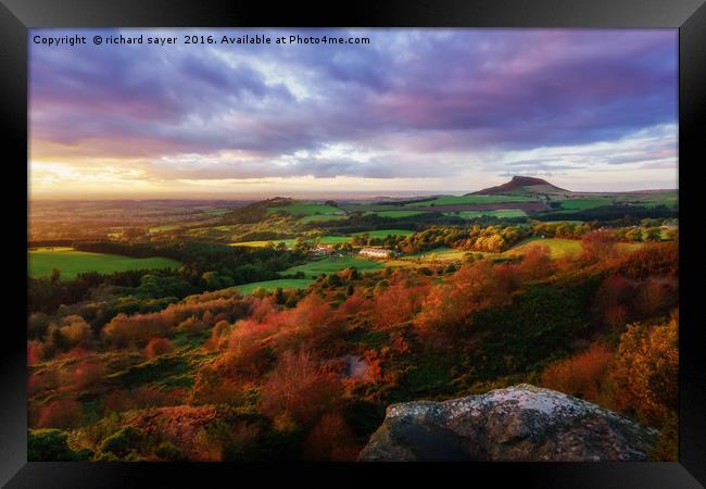 Gribdale Fall Framed Print by richard sayer