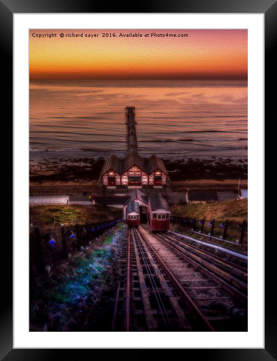 The Blue LIne Framed Mounted Print by richard sayer