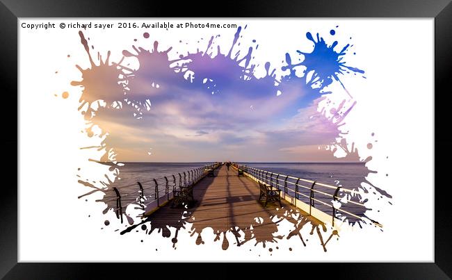 The Walk Splatter Framed Print by richard sayer