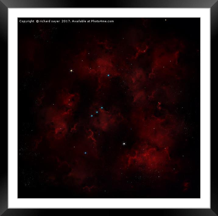 Fire of Orion Framed Mounted Print by richard sayer