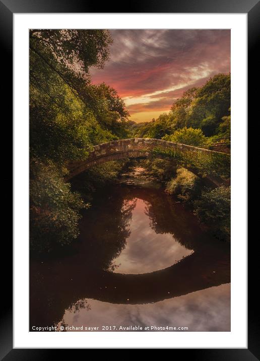 The Romantic Tale of Beggars Bridge Framed Mounted Print by richard sayer