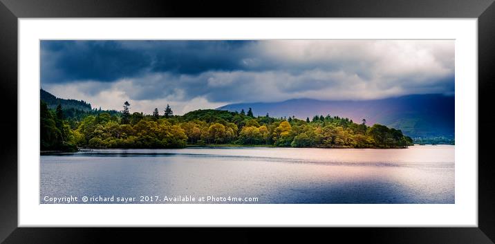 Derwent Water Framed Mounted Print by richard sayer