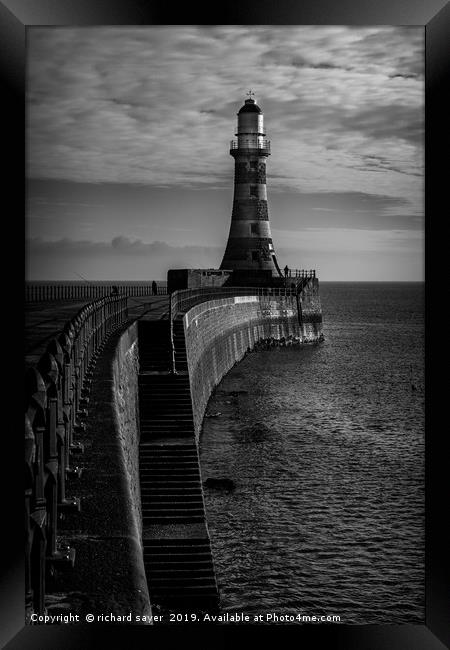 Roker Stairs Framed Print by richard sayer