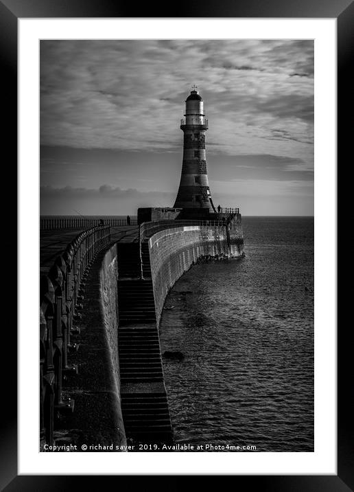 Roker Stairs Framed Mounted Print by richard sayer