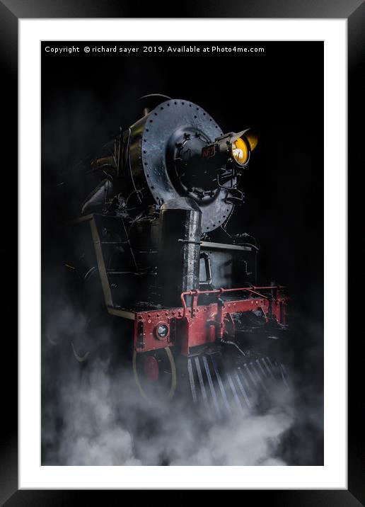 Full Steam Framed Mounted Print by richard sayer