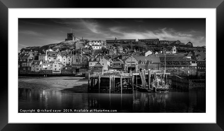 Whitby Lifeboat Station Framed Mounted Print by richard sayer
