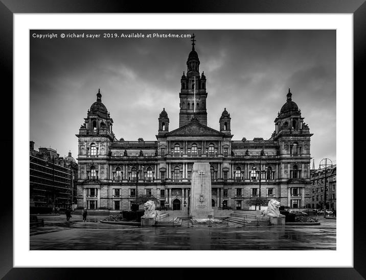 Chambers of Glasgow Framed Mounted Print by richard sayer