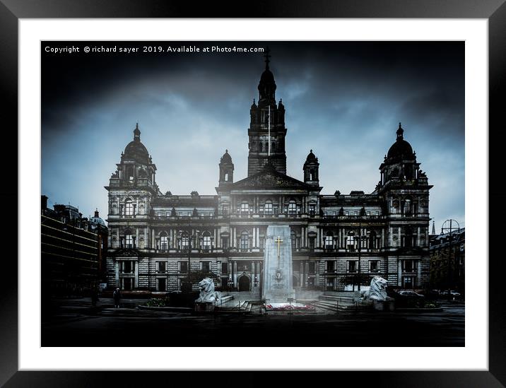 Glasgow Cenotaph Framed Mounted Print by richard sayer