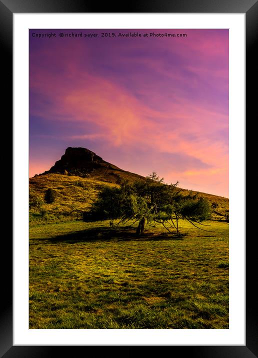 Enchanted Tree of Roseberry Topping Framed Mounted Print by richard sayer