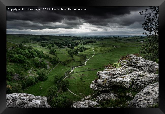 Malham View Framed Print by richard sayer