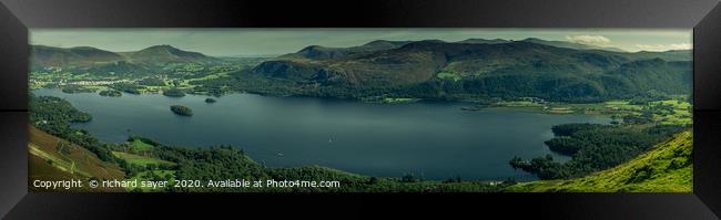 Majestic Beauty of Derwent Water Framed Print by richard sayer