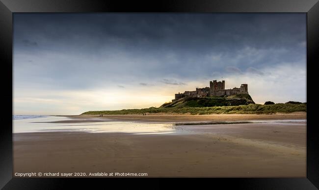Castle in the Sand Framed Print by richard sayer