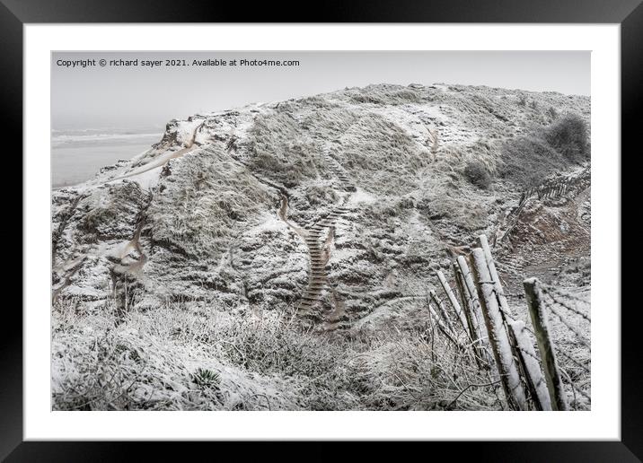 Serene Winter Wonderland Framed Mounted Print by richard sayer