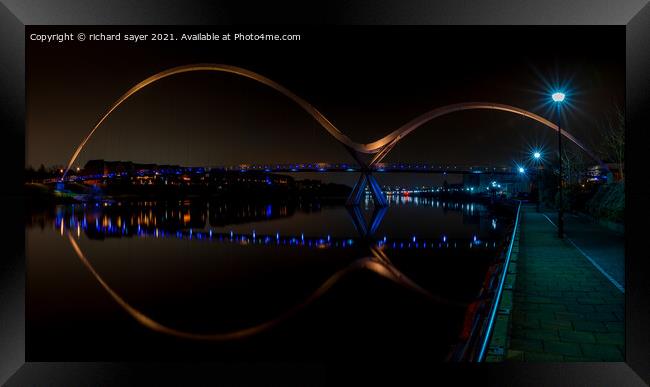 Infinity at Night Framed Print by richard sayer