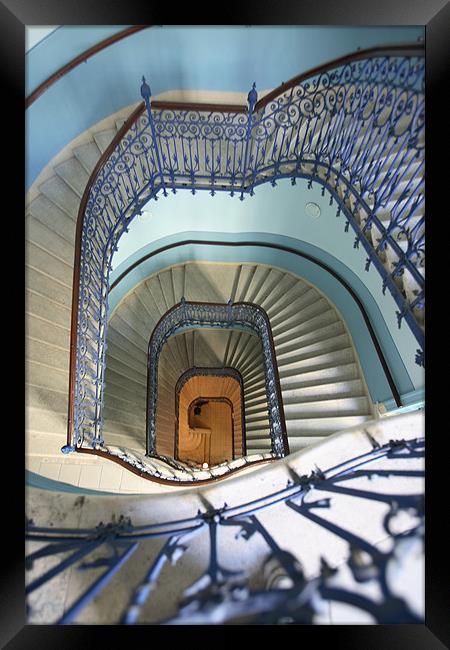 stairway, Budapest Framed Print by ira de reuver