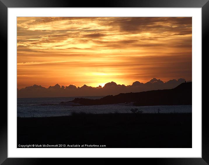 Aberdeen Coast Dawn Framed Mounted Print by Mark McDermott