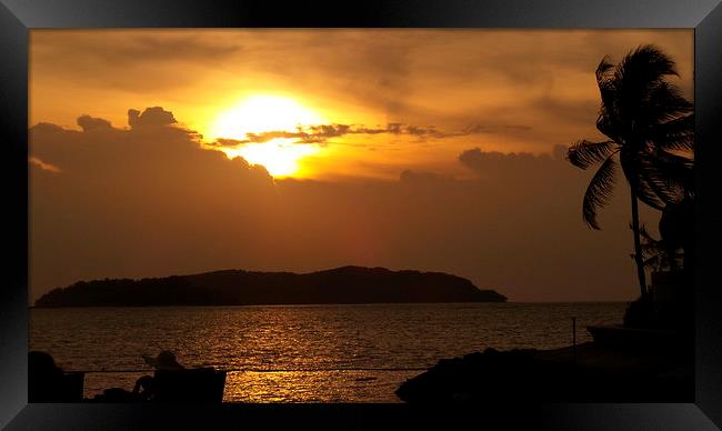 Sabah Sunset Framed Print by Mark McDermott