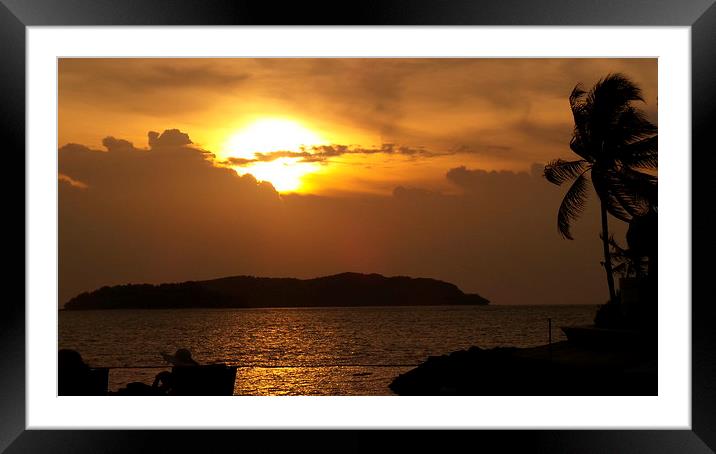 Sabah Sunset Framed Mounted Print by Mark McDermott