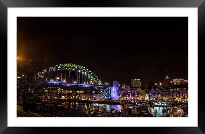  Newcastle Upon Tyne Bridge and Quayside  Framed Mounted Print by Kevin Duffy