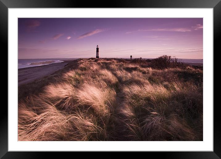 Spurn point sunset Framed Mounted Print by Leon Conway