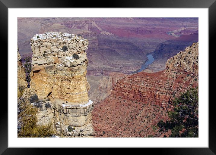 Rocks and the Colorado Framed Mounted Print by Lee Mullins