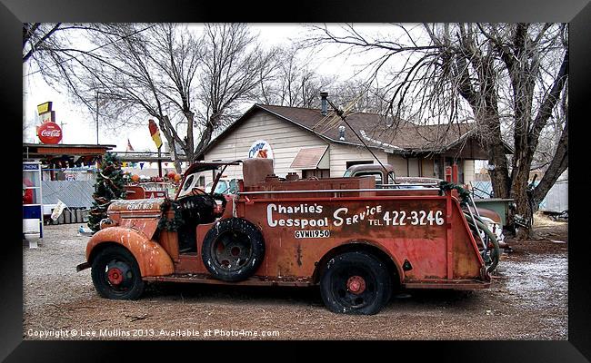 Charlies Cesspool Service! Framed Print by Lee Mullins