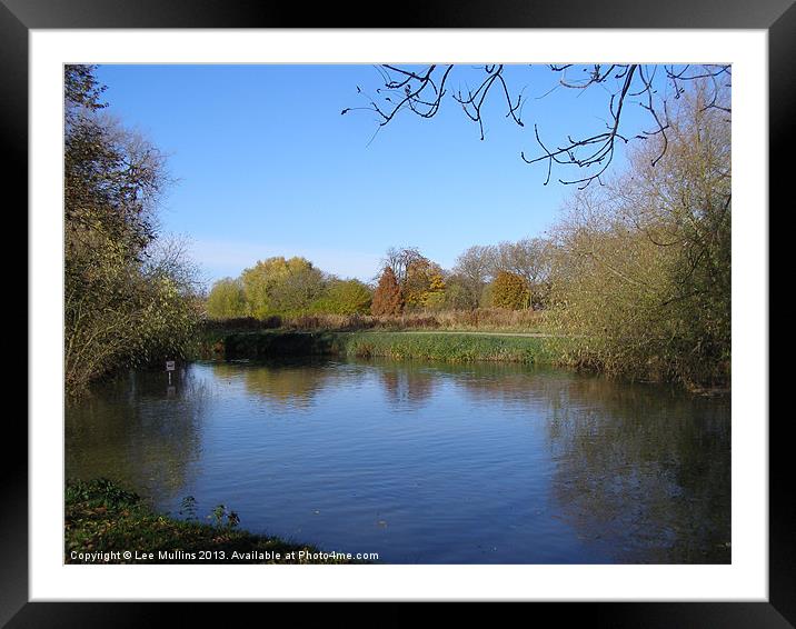 Autumn on the Great Ouse Framed Mounted Print by Lee Mullins