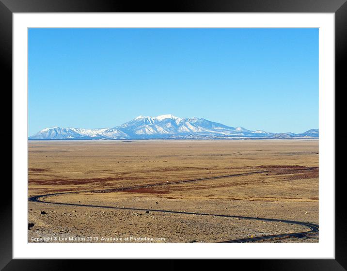 North from the Meteor Crater Framed Mounted Print by Lee Mullins