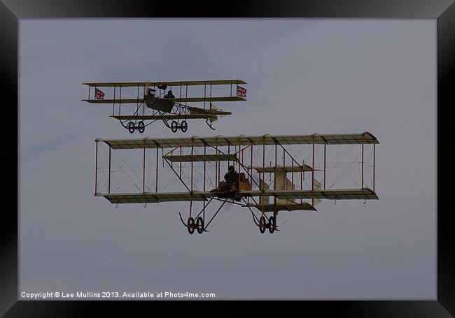 Avro Triplane and Bristol Boxkite Framed Print by Lee Mullins