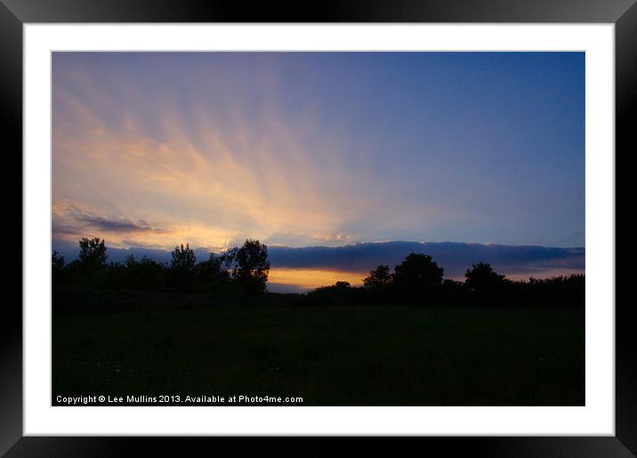 Bedfordshire sunset Framed Mounted Print by Lee Mullins