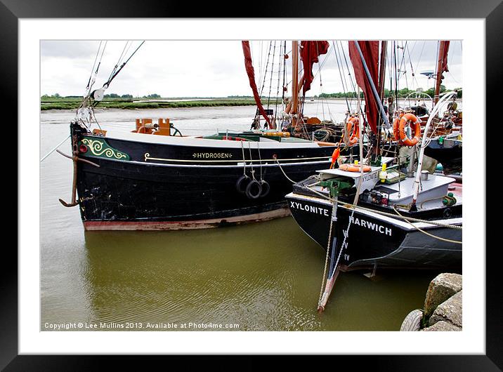 Thames sailing barges at Maldon Framed Mounted Print by Lee Mullins
