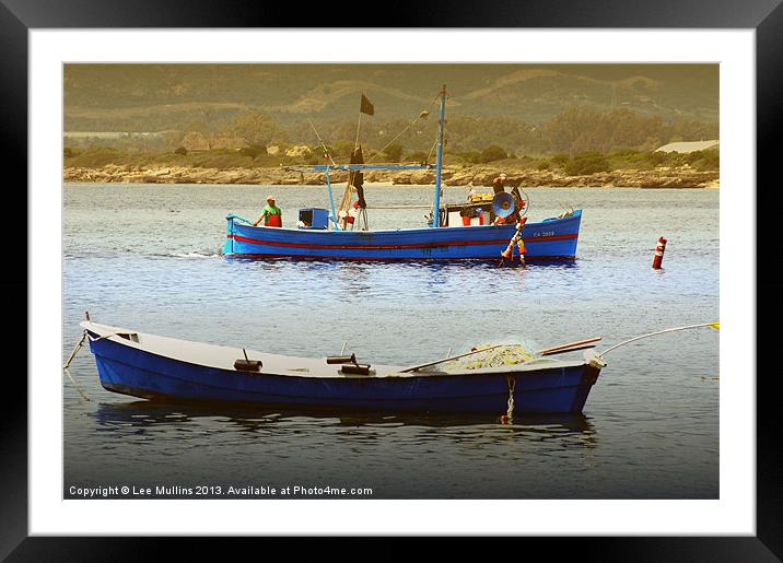 The mooring Framed Mounted Print by Lee Mullins
