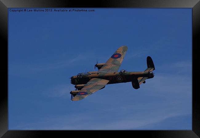 Avro Lancaster bomber Framed Print by Lee Mullins