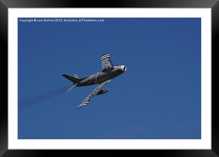 North American F-86A Sabre Framed Mounted Print by Lee Mullins