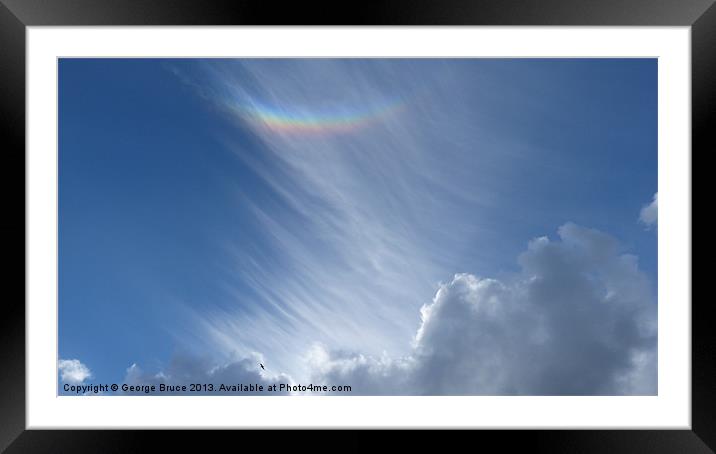 Rainbow cloud Framed Mounted Print by George Bruce