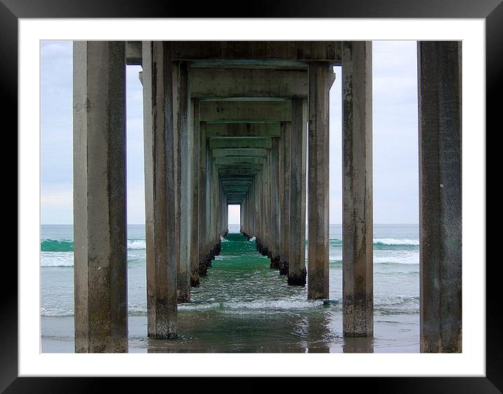 San Diego, California, Pier Framed Mounted Print by Jay Huckins