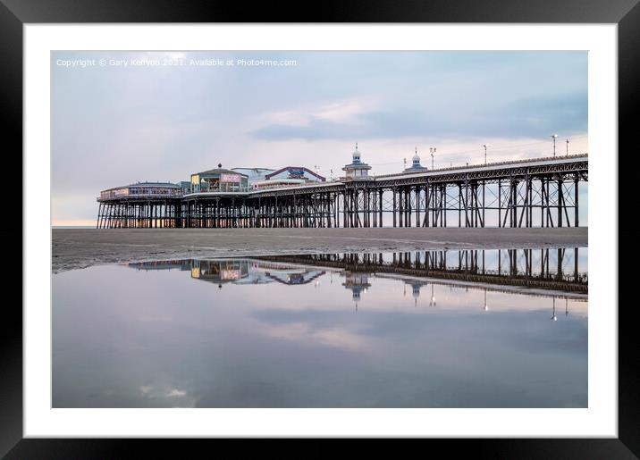 Amazing Reflections of North Pier Blackpool Framed Mounted Print by Gary Kenyon