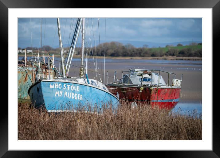 Who stole my rudder Framed Mounted Print by Gary Kenyon