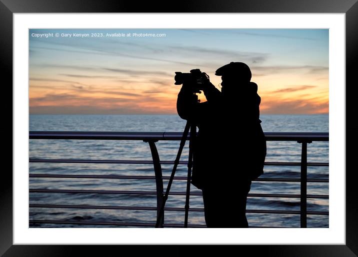 The sunset photographer Framed Mounted Print by Gary Kenyon