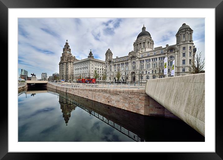 The Three Graces Liverpool Framed Mounted Print by Gary Kenyon