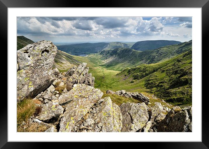 Kidsty Pike and the Riggingdale Valley Framed Mounted Print by Gary Kenyon